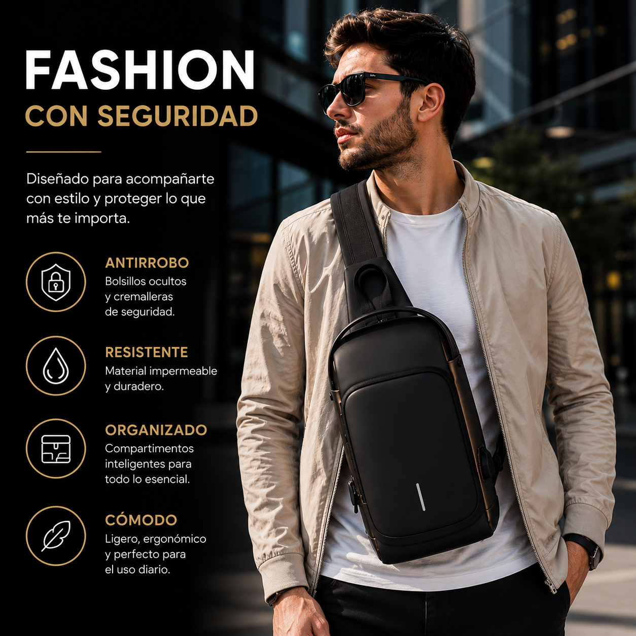 UrbanVault™ Bolso Antirrobo Impermeable